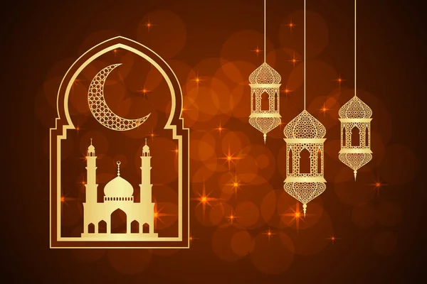 Ramazan tebrik kartı — Stok Vektör