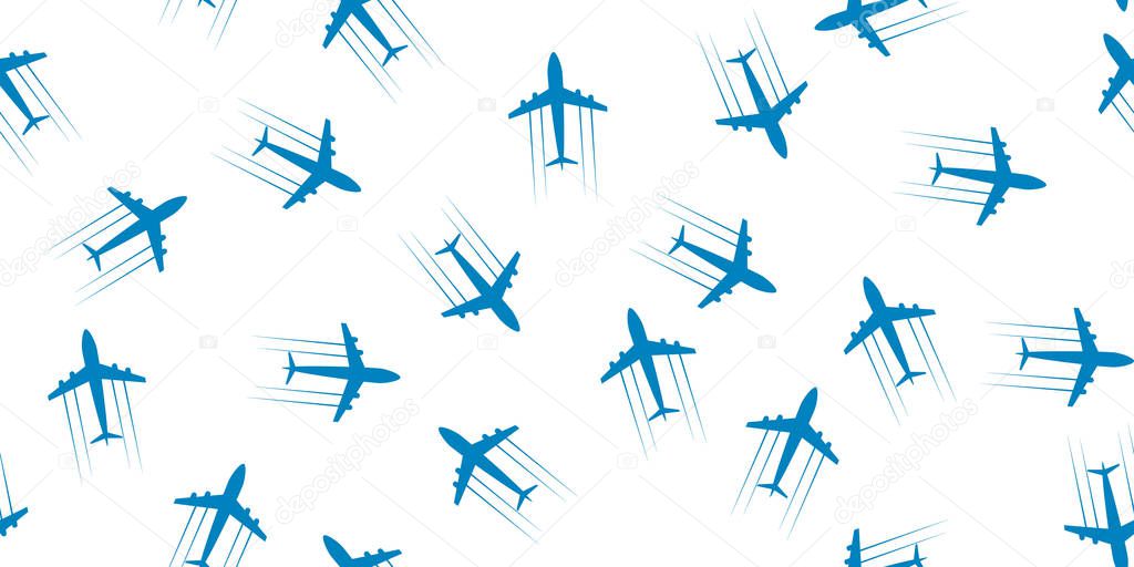 Airplane seamless background