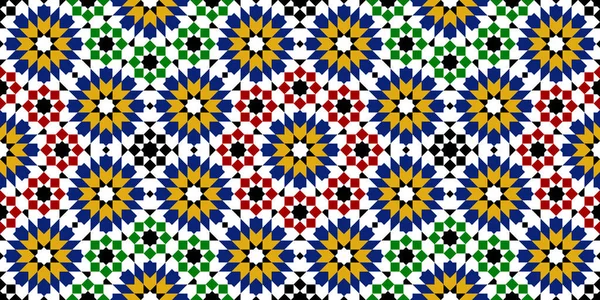 Marocké zellige bezešvé — Stockový vektor