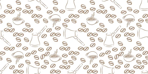 Cezve кофе без швов — стоковый вектор