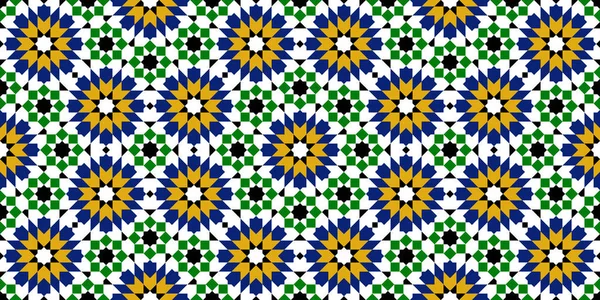 Marocké zellige bezešvé — Stockový vektor