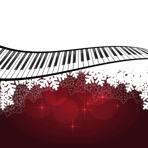 Rote Vorlage mit Klavier — Stockvektor