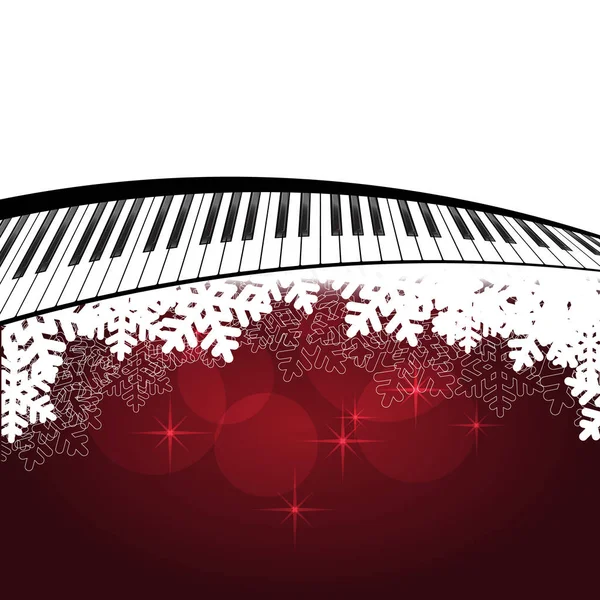 Röd mall med piano — Stock vektor
