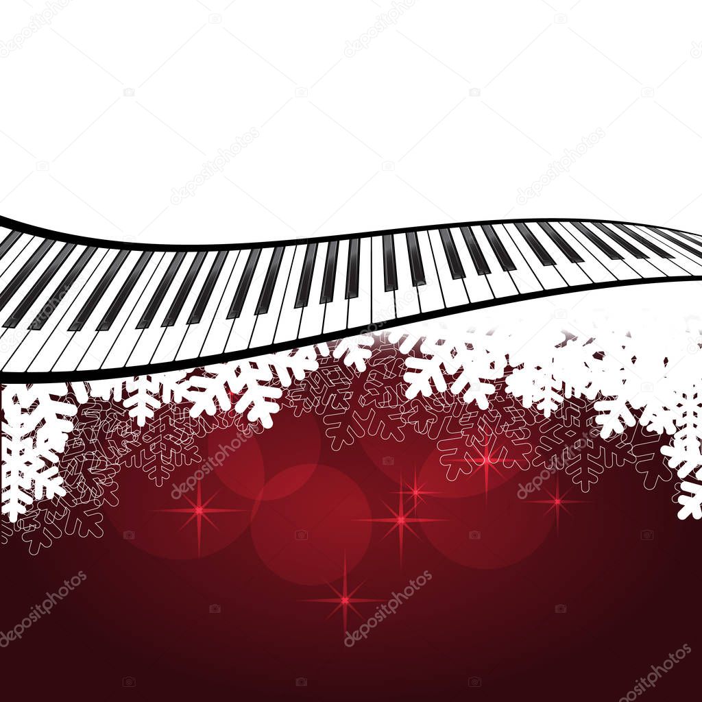 Red template with piano