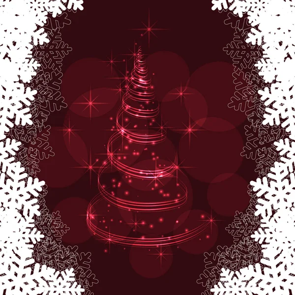 魔法のクリスマスツリー — ストックベクタ
