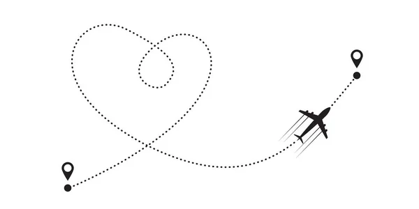 Avion et piste — Image vectorielle