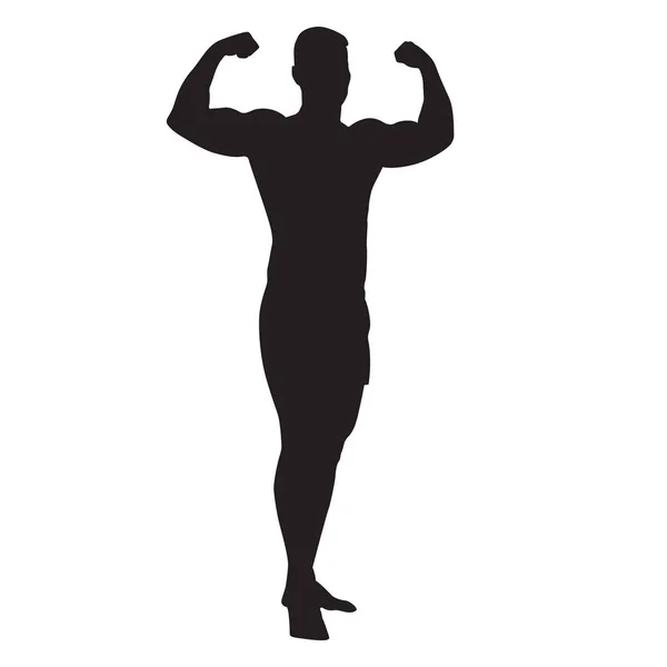 Black silhouette man — Stock Vector