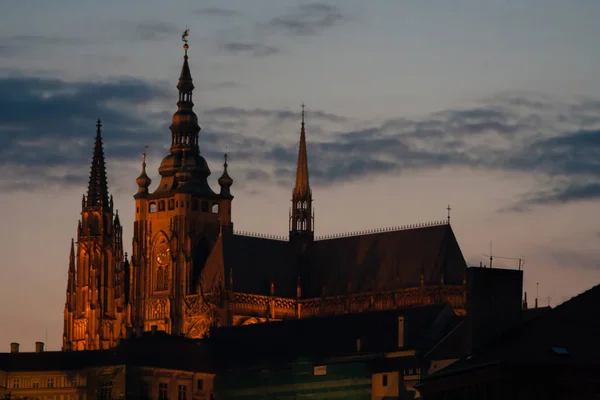 Kathedraal in de stad Praag — Stockfoto