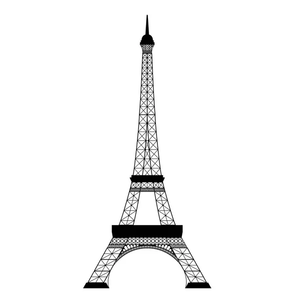 Eiffelturm auf Weiß — Stockvektor
