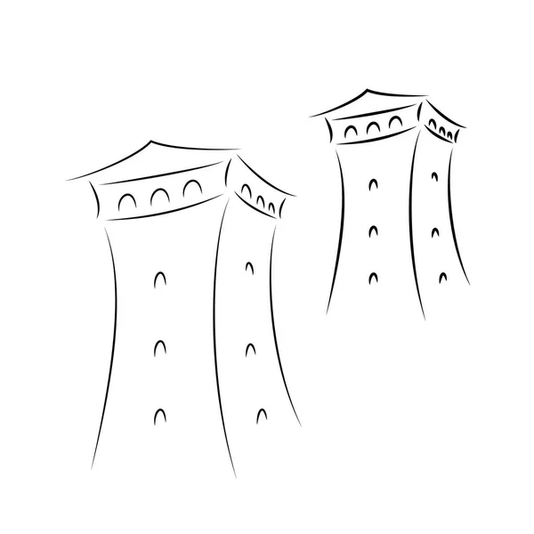 Svan towers i Georgien — Stock vektor