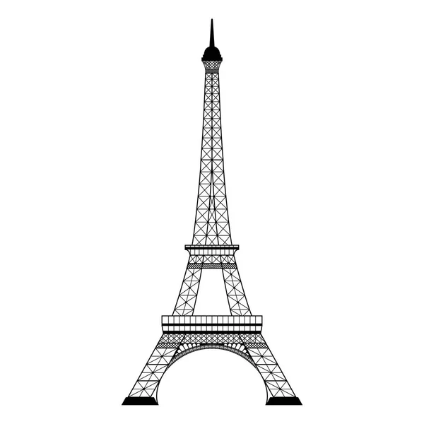 Torre Eiffel em branco — Vetor de Stock