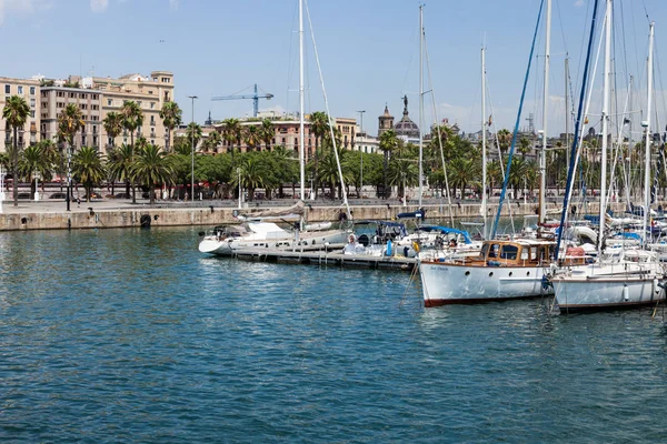 Barcelona Harbor yachts — Stock Photo, Image