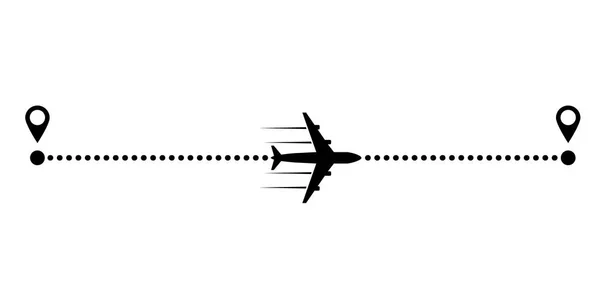 Самолет и трасса — стоковый вектор