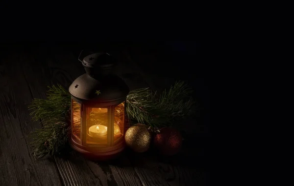 Christmas decoration on a table — Stock Photo, Image