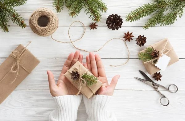 Gift boxes on white — Stock Photo, Image