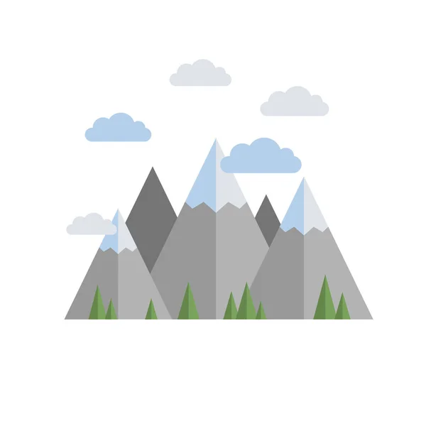 Montagnes design plat — Image vectorielle