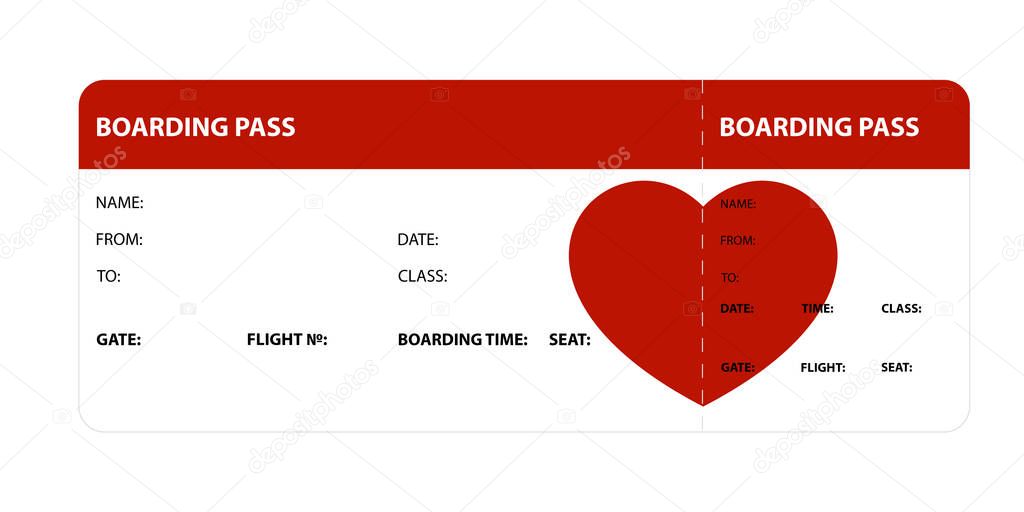 Red boarding pass