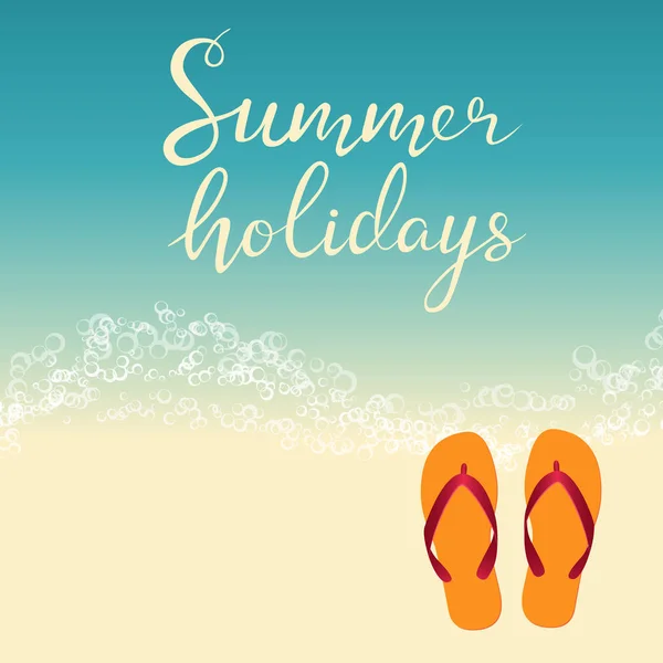 Strand zomer vakantie sjabloon voor folder — Stockvector