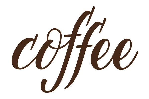 Word Kawa izolowana na białym — Wektor stockowy