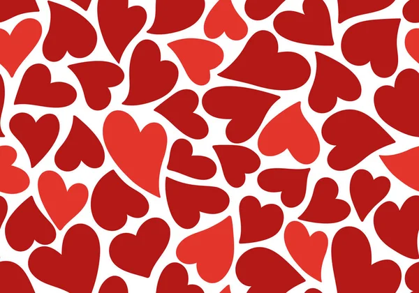 Χωρίς ραφές από κόκκινες καρδιές — Διανυσματικό Αρχείο