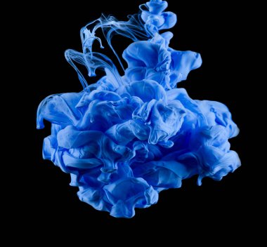 Ink splash isolated on black