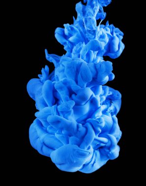 Ink splash isolated on black