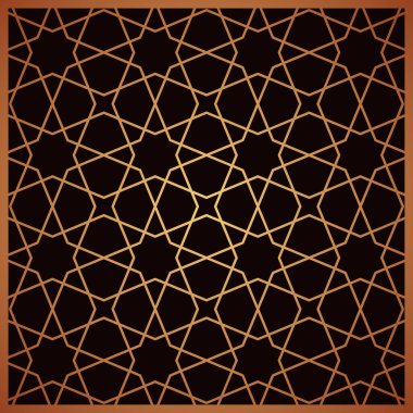 Altın İslami Süs Şablonu