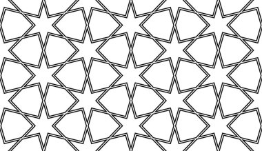 Geometrik İslami Süs Şablonu