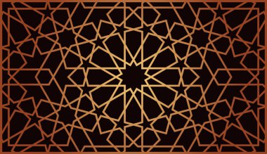 Gold Islamic Ornament Pattern clipart