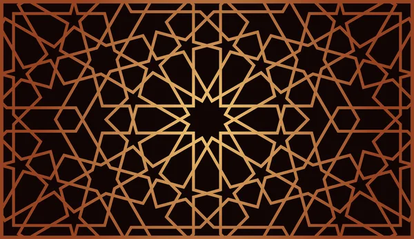 Patrón de ornamento islámico de oro — Archivo Imágenes Vectoriales
