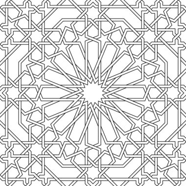 Geometrik İslami Süs Şablonu