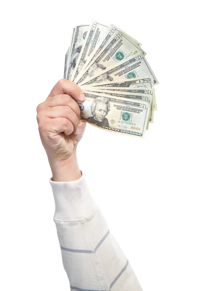 Mãos com dinheiro — Fotografia de Stock