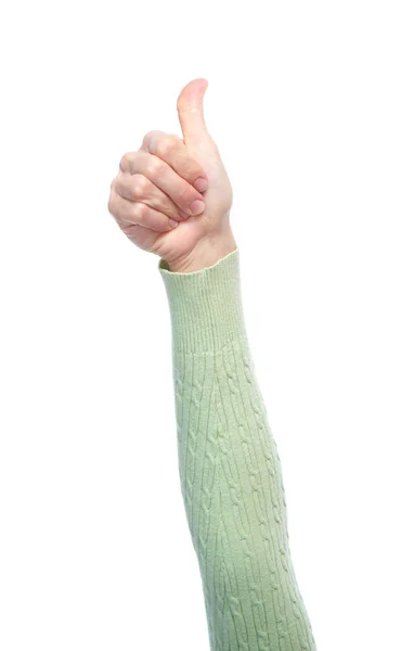 Händer med gester isolerad på en vit bakgrund — Stockfoto
