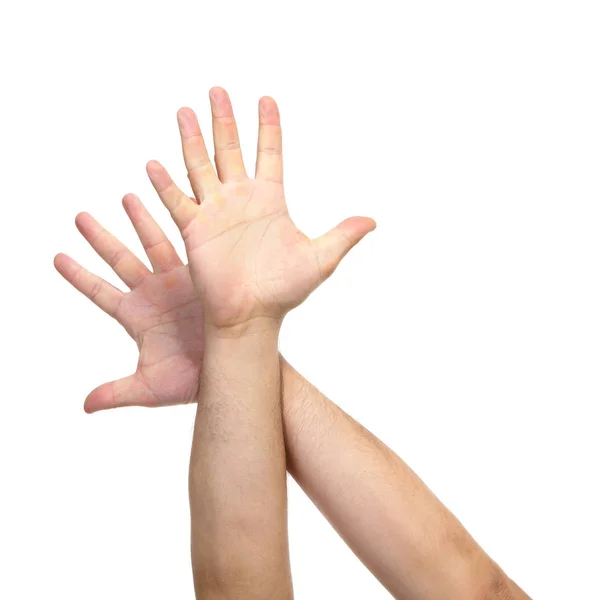 Kädet eleet eristetty valkoisella pohjalla — kuvapankkivalokuva
