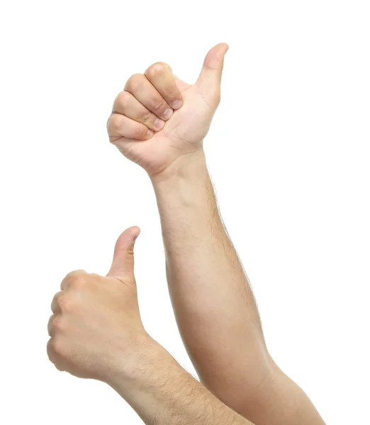 Руки с жестом изолированы на белом фоне — стоковое фото