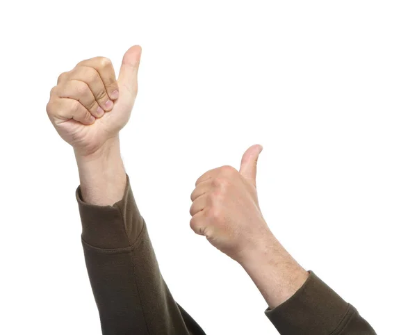 Hände mit Gesten isoliert auf weißem Hintergrund — Stockfoto