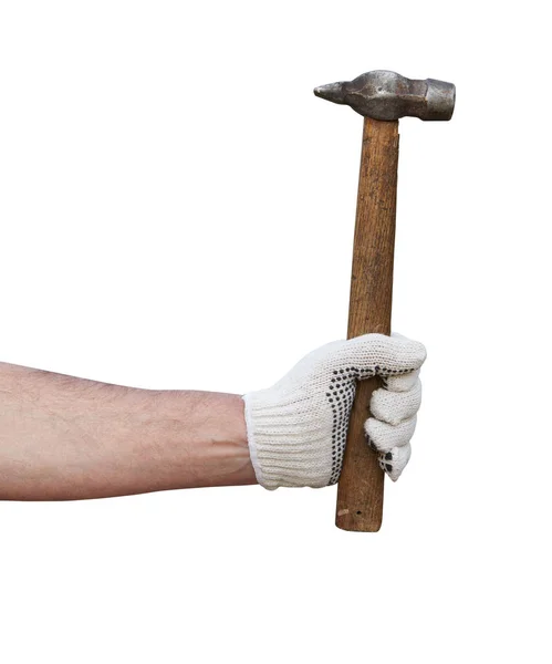 Mão com martelo — Fotografia de Stock