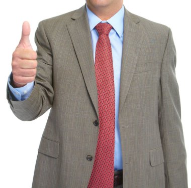 Beyaz arka planda bir iş adamı