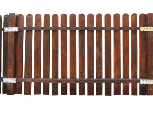 Dřevěný plot na ranči izolovaných na bílém — Stock fotografie