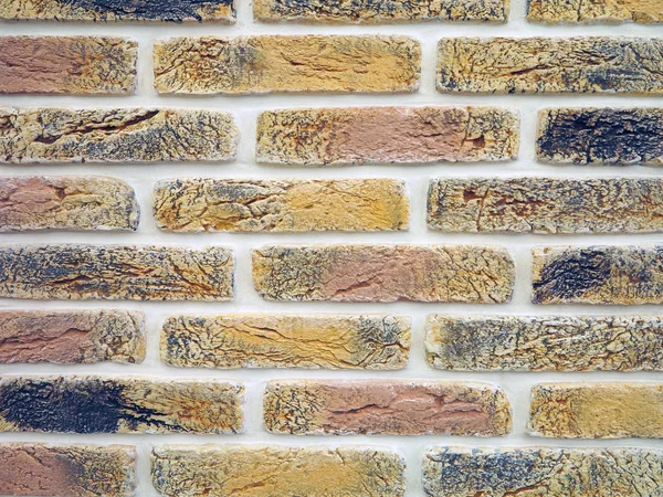 새로운 다채로운 벽돌 벽 텍스처 그런 지 배경 — 스톡 사진