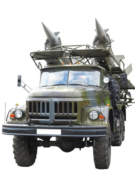 ロシア携帯対空ミサイル分離されたトラックに複雑です — ストック写真