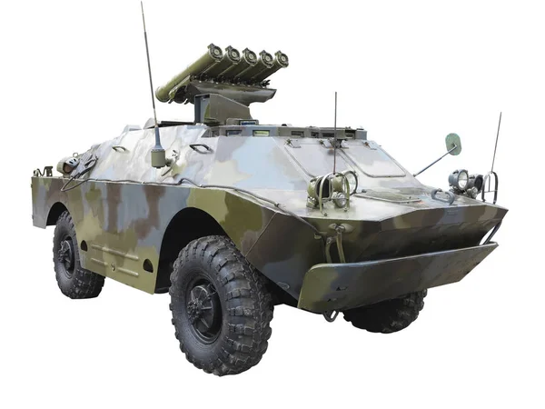 Altes russisches grünes mobiles Panzerabwehrraketensystem isoliert — Stockfoto