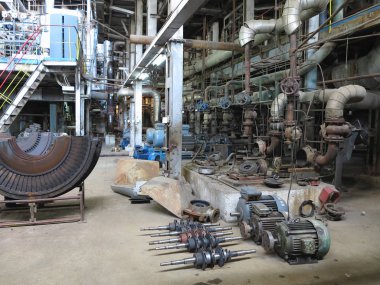 Elektrik motoru su pompası onarım Santrali'nde altında