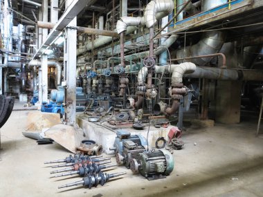 Elektrik motoru su pompası onarım Santrali'nde altında