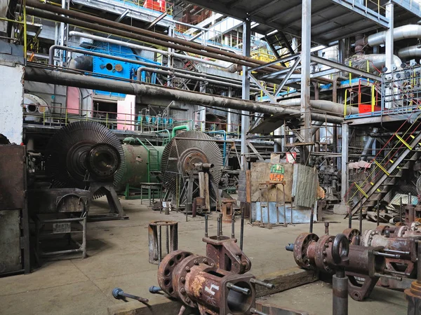 Power generator steam turbine during repair at power plant — Stock Photo, Image