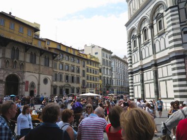 14.06.2017, İtalya, Toscana, Floransa: turist Piaz üzerinde crowds