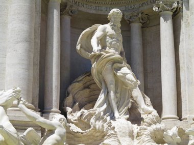 Trevi çeşme Barok mimarisi ve Simgesel Yapı Roma, İtalya.