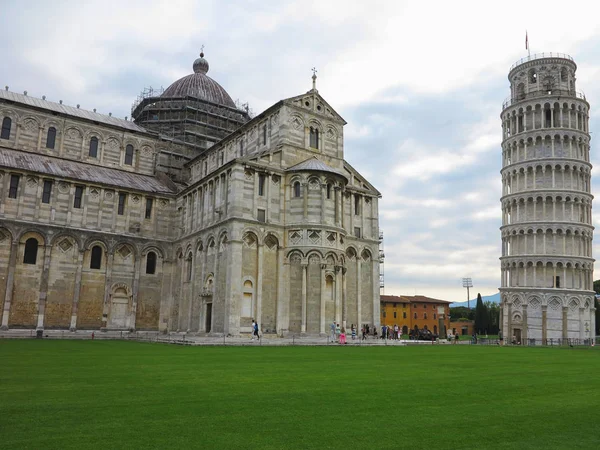 14.06.2017, Pisa, Toscane, Italië: scheve toren van Pisa in de buurt van kat — Stockfoto