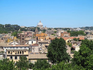 Great Rome sityscape seen from Aventine hill clipart