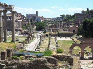 19.06.2017, Roma, İtalya: ünlü Roma kalıntıları güzel görünümü